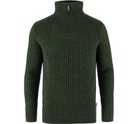 Fjallraven 86672-662 Övik Half Zip Knit M Sweatshirt Uomo Deep Forest Taglia S