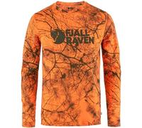 Fjallraven 86673-261 Värmland Wool LS M Maglia Lunga Uomo Orange Multi Camo Taglia XXXL