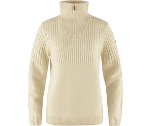 Fjallraven 86993-113 Övik Half Zip Knit W Maglia Lunga Donna Chalk White Taglia XL