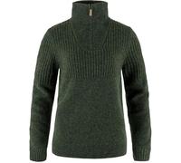 FJALLRAVEN 86993-662 Övik Half Zip Knit W Maglia Lunga Donna Deep Forest Taglia XXS