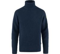 Fjallraven 87072-555 Övik Roller Neck Sweater M Maglia Lunga Uomo Dark Navy Taglia S