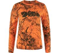 Fjallraven 87136-261 Värmland Wool LS W Maglia Lunga Donna Orange Multi Camo Taglia L