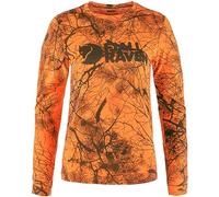 Fjallraven 87136-261 Värmland Wool LS W Maglia Lunga Donna Orange Multi Camo Taglia XL