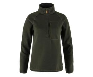 Fjallraven 87155-662 Övik Fleece Half Zip W Maglia Lunga Donna Deep Forest Taglia S