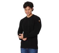 Fjallraven 87165-550 Övik Rib Sweater M Maglia Lunga Uomo Black Taglia M