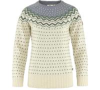 Fjallraven 89941-113-055 Övik Knit Sweater W/Övik Knit Sweater W Maglia Lunga Donna Chalk White-Flint Grey Taglia S