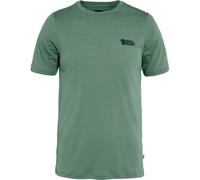 T-shirt Fjällräven Abisko Wool Logo manica corta verde chiaro - S