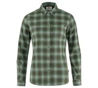 Fjallraven Övik Flannel Shirt W Camicia, Deep Forest-pattina Green, S Donna