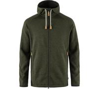 Fjallraven Övik Fleece Hoodie M Felpa, Uomo, Deep Forest, XL