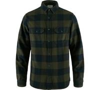 FJALLRAVEN Övik Heavy Flannel Shirt M T, Deep Forest Dark Navy, L Uomo