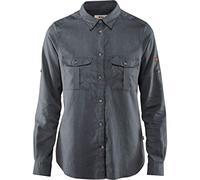 Fjallraven Övik Travel Shirt LS W, Camicia a Maniche Lunghe Donna, Dusk, XL
