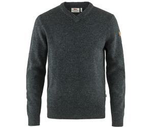 Fjallraven Övik V-Neck Sweater M - Felpa Uomo, Grigio (Dark Grey), L