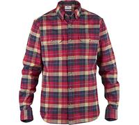 FJALLRAVEN Singi Heavy Flannel Shirt M T-Shirt A Manica Lunga, Uomo, Deep Red, XS
