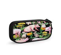 FJAUOQ Astuccio per penne e matite con motivo geometrico Ikat di grande capacità, stile marocchino, giallo e bianco, moderno, senza cuciture, semplice, per scuola, ufficio, studenti, ragazze e