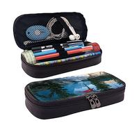 FJAUOQ Astuccio portamatite, astuccio in pelle di grande capacità, grazioso astuccio per trucchi con giraffa, per donne e uomini, Amaca Moraine Lake, Taglia unica, Astuccio