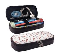 FJAUOQ Astuccio portamatite, grande capacità, in pelle, con simpatico bambino di capra con borsa per il trucco per donne e uomini, Bastoncino di zucchero, Taglia unica, Astuccio