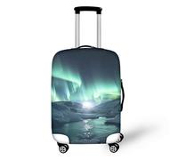 FJAUOQ Aurora Glacier North Pole - Copertura per bagagli per vacanze al mare, copertura protettiva per bagagli con cerniera, adatta per 45-81 cm, Ghiacciaio Aurora, M(22-24 IN)