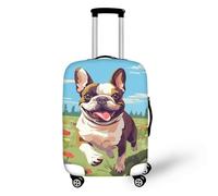 FJAUOQ Aurora Glacier North Pole - Copertura per bagagli per vacanze al mare, copertura protettiva per bagagli con cerniera, adatta per 45-81 cm, Bulldog francese., XL(29-32 IN)