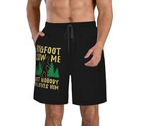FJAUOQ Bigfoot - Pantaloncini da spiaggia da uomo, ad asciugatura rapida, elasticizzati, regolabili, taglia M/L/XL/XXL/XXL, Bigfoot mi ha visto ma nessuno crede a lui2, L