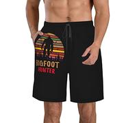 FJAUOQ Bigfoot - Pantaloncini da spiaggia da uomo, ad asciugatura rapida, elasticizzati, regolabili, taglia M/L/XL/XXL/XXL, Cacciatore squatched Bigfoot Hunter, 3XL