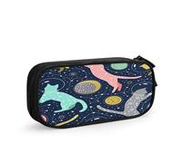 FJAUOQ Blue Whale - Astuccio per penne di grande capacità, grande pesce, animali, opere d'arte acquatiche, design alla moda, oceano marino e natura, semplice borsa per cancelleria, per scuola,
