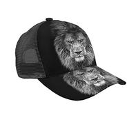 FJAUOQ Cool Lion Baseball Mesh Cap Hip Hop Cappello Cappello Curvo Cappello Regolabile Trucker Snapback Cappello per Uomo Donna Outdoor Atletico, Raffreddare Leone, Etichettalia unica
