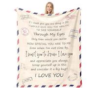 FJAUOQ Coperta con scritta in lingua inglese "To My Love People", idea regalo per nonna, mamma, figlia, zia, donna, per la festa della mamma, per il letto, 152 x 203 cm