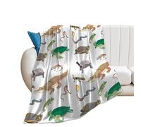 FJAUOQ Coperta divertente in flanella con rettili e anfibi per letto/divano/divano/ufficio/campeggio, divertente e accogliente