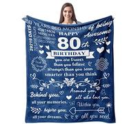 FJAUOQ Coperta per 80° compleanno per donne/uomini, 152,4 x 127 cm, decorazioni per 80° compleanno per donne/uomini, regali di compleanno del 1943 per donna/uomo di 80 anni, regali di 80° compleanno