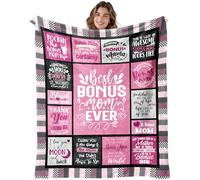 FJAUOQ Coperta regalo per mamma per la festa della mamma da figlia suocera regali da figlio - a mia mamma bonus mamma coperta rosa per letto-compleanno per matrigna 127 x 152 cm