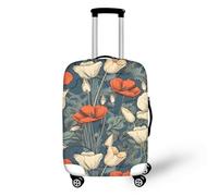 FJAUOQ Copertura per bagagli da viaggio in campagna, motivo cavalli con fori rotti, pittura ad acquerello, copertura per valigia, lavabile, per donne e ragazze, Fiore di mandala., L(25-28 IN)