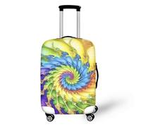 FJAUOQ Copertura per bagagli da viaggio in campagna, motivo cavalli con fori rotti, pittura ad acquerello, copertura per valigia, lavabile, per donne e ragazze, Arte astratta a, XL(29-32 IN)