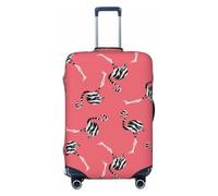 FJAUOQ Copertura per bagagli rosa con stampa fenicottero zebrata - Copertura protettiva per valigie da viaggio, lavabile, adatta per bagagli da 45 a 81 cm (valigia non inclusa), Come nella foto, XL