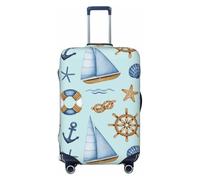 FJAUOQ Copertura per volante a vela con ancora vintage per bagagli - Copertura protettiva per valigie da viaggio, lavabile, adatta per bagagli da 45 a 81 cm (valigia non inclusa), Come nella foto, M