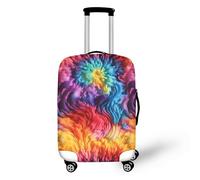 FJAUOQ Copertura protettiva per bagagli con teschio del giorno dei morti, per vacanze al mare, con cerniera, adatta per 45-81 cm, Arte astratta Rainbow Tie-dye, Rainbow Tie-Dye Abstract Art