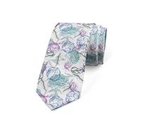 FJAUOQ Cravatta Uomo Moderno Multicolore, Bianco Lilla Azzurro Blu, Taglia unica