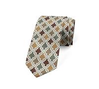 FJAUOQ Cravatta Uomo Moderno Multicolore, Marrone Marrone Salvia Verde, Taglia unica