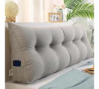 FJAUOQ Cuscino A Cuneo Triangolare Cuscino da Lettura Testiera Schienale Testiera Removibile Cuscino Lombare A Cuneo Sostegno Posizionamento Bolster per Camera Divano Letto,006,120x50cm