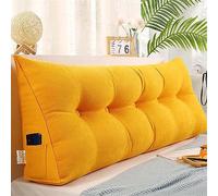 FJAUOQ Cuscino A Cuneo Triangolare Cuscino da Lettura Testiera Schienale Testiera Removibile Cuscino Lombare A Cuneo Sostegno Posizionamento Bolster per Camera Divano Letto,001,60x50cm