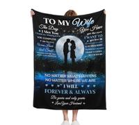 FJAUOQ Regalo per moglie, moglie, regalo di compleanno, San Valentino, anniversario, matrimonio, romantico, regalo per moglie da marito, regalo di coppia per donne, la buona moglie perfetta (coperta