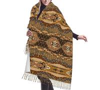 FJAUOQ Sciarpa lunga da donna con stampa floreale per bovini e cani, sciarpa lunga e morbida sciarpa calda, Patchwork in stile africano., Etichettalia unica