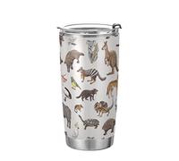 FJAUOQ Tumbler Kangaroo Koala Turtle Bird Insulated Coffee Cup Driver Beverage Container Office Travel Mug with Straw and Lid 20oz Back to School Gift