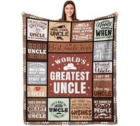 FJAUOQ Uncle Gifts from Niece Nephew, Ideas, Best Uncles Gifts, Christmas Birthday Gift for Uncles, World's Greatest Uncle, coperta morbida 127 x 152 cm