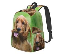 FJAUOQ Zaino da 17 pollici Ritratto di Cocker Spaniel Cucciolo di cane Zaino per laptop Borsa a tracolla Borsa da scuola Zaino casual per adolescenti
