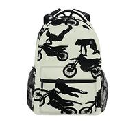 FJAUOQ Zaino da scuola per bambini e bambine, per motocross, zaino per la scuola elementare, zaino da viaggio, Come nella foto, Taglia unica