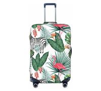 FJAUOQ Zebra Flamingo Tropical Palm Leaves - Copertura protettiva per valigie da viaggio, lavabile, adatta per bagagli da 45-81 cm (valigia non inclusa), Come nella foto, S