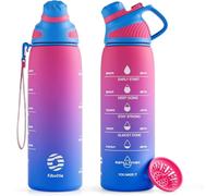 Fjbottle Borraccia 1L/710ML - Plastica Motivazionale Borraccia con Tappo Magnetico per Palestra, Scuola, Ciclismo e Sport, Senza Perdite e Senza BPA
