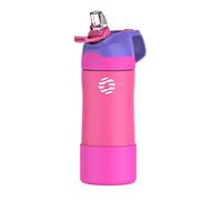 Fjbottle Borraccia Bambini Acciaio Inox con cannuccia 400ml, Borraccia Termica senza BPA, bottiglia da viaggio per scuola, campeggio