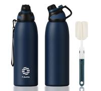Fjbottle Borraccia in acciaio inox da 600 ml/800 ml/1 l/1,5 l, con coperchio magnetico, senza BPA, borraccia termica in metallo per sport, bevande calde e fredde, a prova di perdite, per palestra