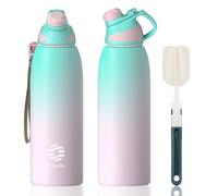 Fjbottle Borraccia in acciaio inox da 600 ml/800 ml/1 l/1,5 l, con coperchio magnetico, senza BPA, borraccia termica in metallo per sport, bevande calde e fredde, a prova di perdite, per palestra